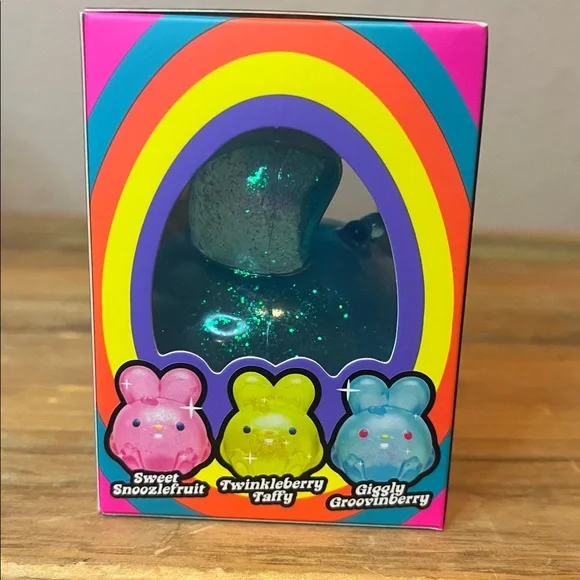 NeeDoh Jelly Hops Scented Bunny Squish Toy - Blue “Giggly Groovinberry” - Picture 4 of 6